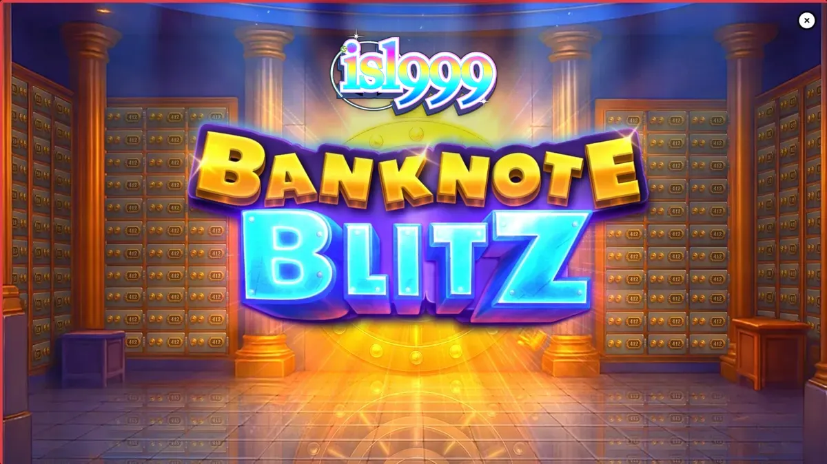 Tampilan antarmuka slot Banknote Blitz dengan desain brankas mewah